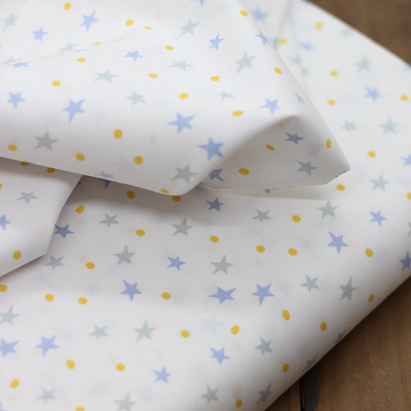 Tissu coton Popeline - Stars Bleu (Vendu x10cm) Tissus Sélection Gaspard & Léonie | Gaspard et Léonie Tissus Mercerie Toulouse