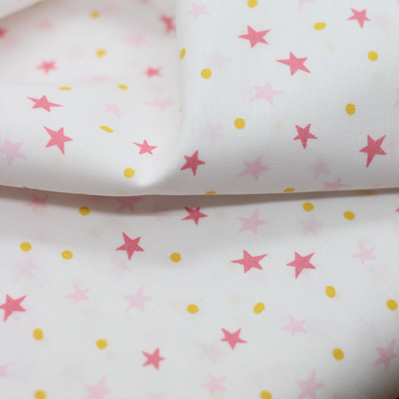 Tissu coton Popeline - Stars Rose (Vendu x10cm) Tissus Sélection Gaspard & Léonie | Gaspard et Léonie Tissus Mercerie Toulouse