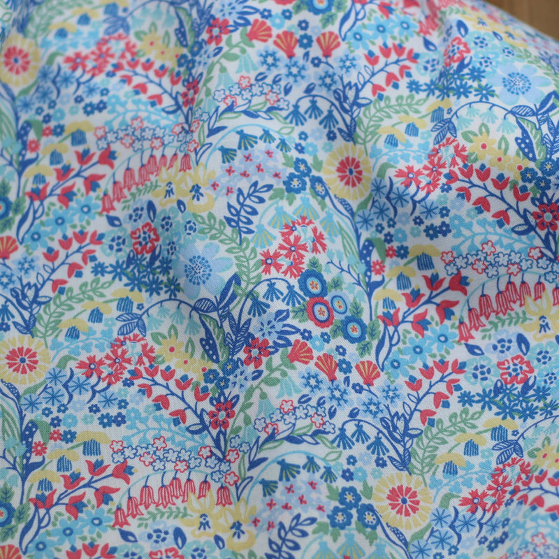 Tissu Coton - SHELL GARDEN - Liberty Fabrics (Vendu x10cm) Tissus LIBERTY Fabrics | Gaspard et Léonie Tissus en ligne et Mercerie à Toulouse