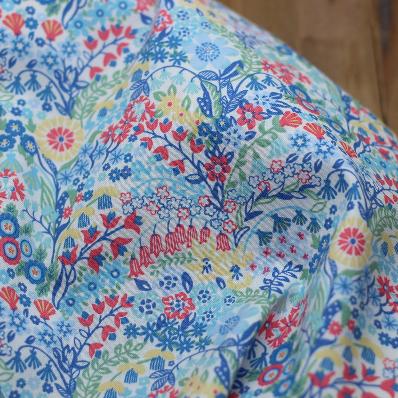Tissu Coton - SHELL GARDEN - Liberty Fabrics (Vendu x10cm) Tissus LIBERTY Fabrics | Gaspard et Léonie Tissus en ligne et Mercerie à Toulouse