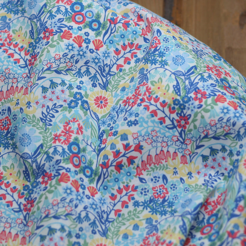 Tissu Coton - SHELL GARDEN - Liberty Fabrics (Vendu x10cm) Tissus LIBERTY Fabrics | Gaspard et Léonie Tissus en ligne et Mercerie à Toulouse