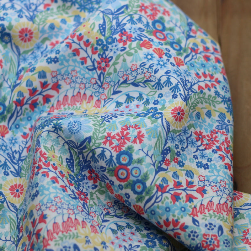 Tissu Coton - SHELL GARDEN - Liberty Fabrics (Vendu x10cm) Tissus LIBERTY Fabrics | Gaspard et Léonie Tissus en ligne et Mercerie à Toulouse