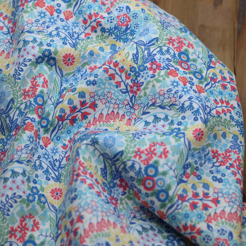 Tissu Coton - SHELL GARDEN - Liberty Fabrics (Vendu x10cm) Tissus LIBERTY Fabrics | Gaspard et Léonie Tissus en ligne et Mercerie à Toulouse