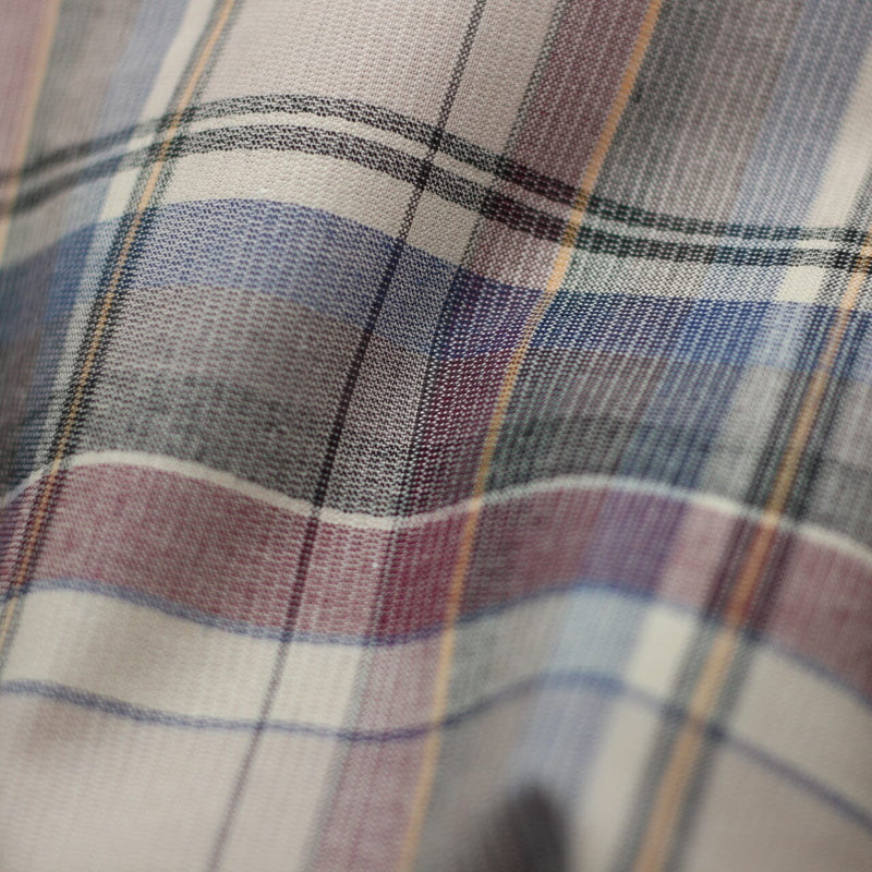 Tissu Coton TARTAN - Bordeaux/Bleu - Beige (Vendu x10cm) Tissus Sélection Gaspard & Léonie | Gaspard et Léonie Tissus en ligne et Mercerie à Toulouse