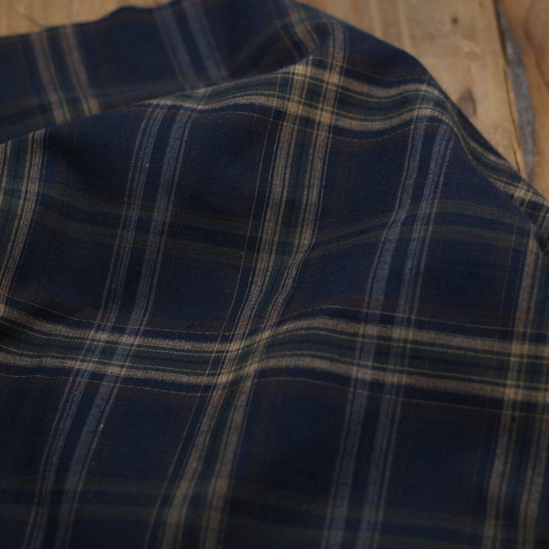 Tissu Coton TARTAN - Vert sapin/Beige - Bleu marine(Vendu x10cm) Tissus Sélection Gaspard & Léonie | Gaspard et Léonie Tissus en ligne et Mercerie à Toulouse