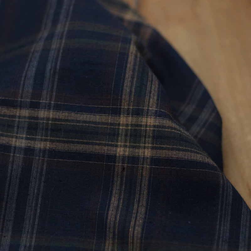 Tissu Coton TARTAN - Vert sapin/Beige - Bleu marine(Vendu x10cm) Tissus Sélection Gaspard & Léonie | Gaspard et Léonie Tissus en ligne et Mercerie à Toulouse