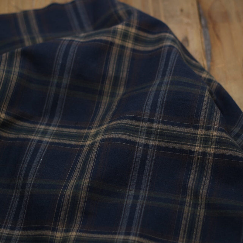Tissu Coton TARTAN - Vert sapin/Beige - Bleu marine(Vendu x10cm) Tissus Sélection Gaspard & Léonie | Gaspard et Léonie Tissus en ligne et Mercerie à Toulouse