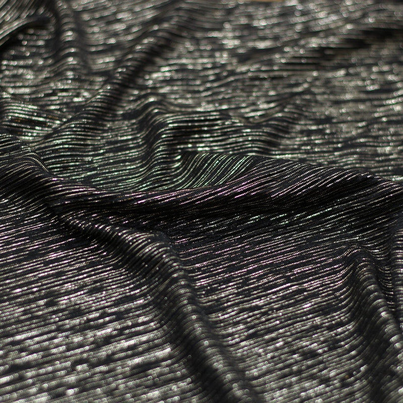 Tissu Crêpe Stripe xs Gold - Noir (Vendu x10cm) Tissus Sélection Gaspard & Léonie | Gaspard et Léonie Tissus en ligne et Mercerie à Toulouse