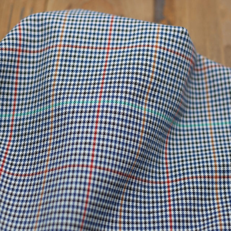 Tissu flanelle Tartan - ANDY - Bleu Marine/noir (Vendu x10cm) Tissus Sélection Gaspard & Léonie | Gaspard et Léonie Tissus en ligne et Mercerie à Toulouse