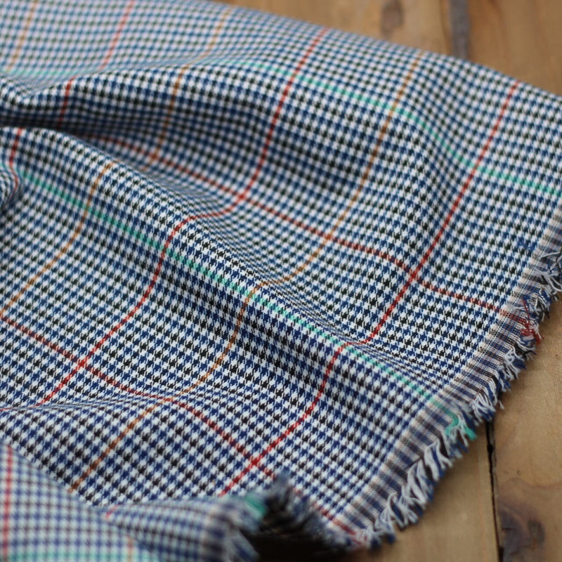 Tissu flanelle Tartan - ANDY - Bleu Marine/noir (Vendu x10cm) Tissus Sélection Gaspard & Léonie | Gaspard et Léonie Tissus en ligne et Mercerie à Toulouse