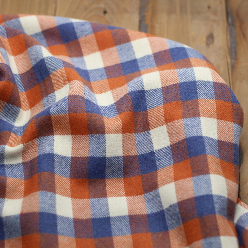 Tissu Flanelle Tartan Vichy Tricolore - Rust (Vendu x10cm) Tissus katia Fabrics | Gaspard et Léonie Tissus en ligne et Mercerie à Toulouse