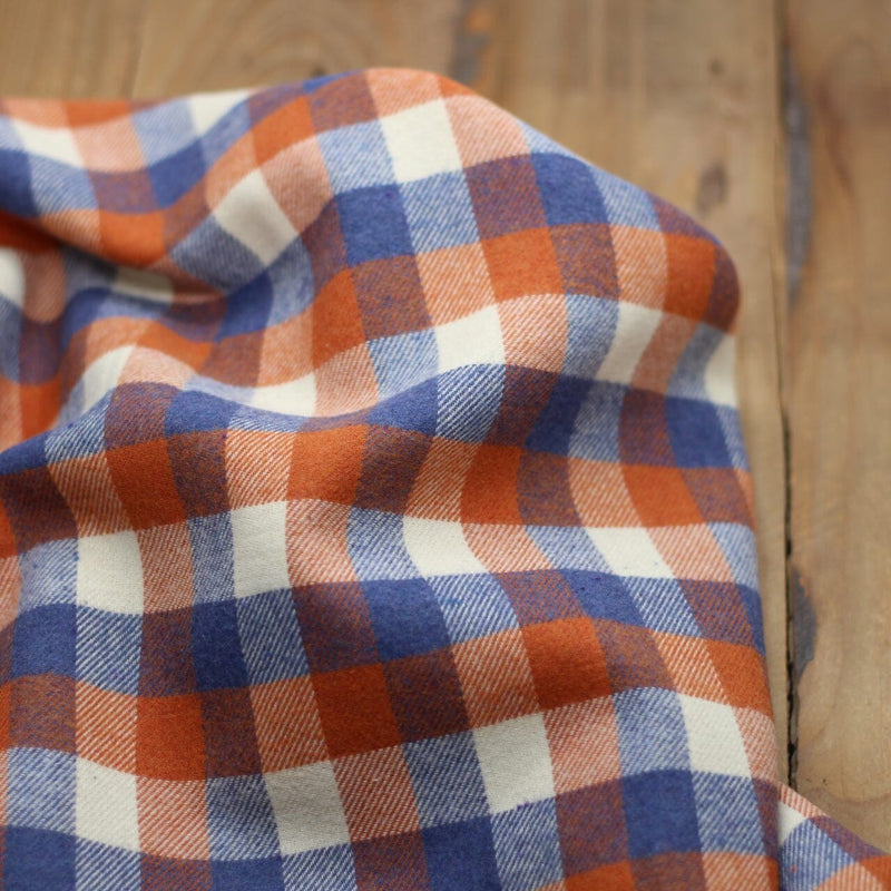 Tissu Flanelle Tartan Vichy Tricolore - Rust (Vendu x10cm) Tissus katia Fabrics | Gaspard et Léonie Tissus en ligne et Mercerie à Toulouse