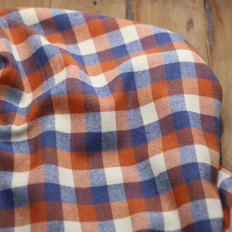 Tissu Flanelle Tartan Vichy Tricolore - Rust (Vendu x10cm) Tissus katia Fabrics | Gaspard et Léonie Tissus en ligne et Mercerie à Toulouse