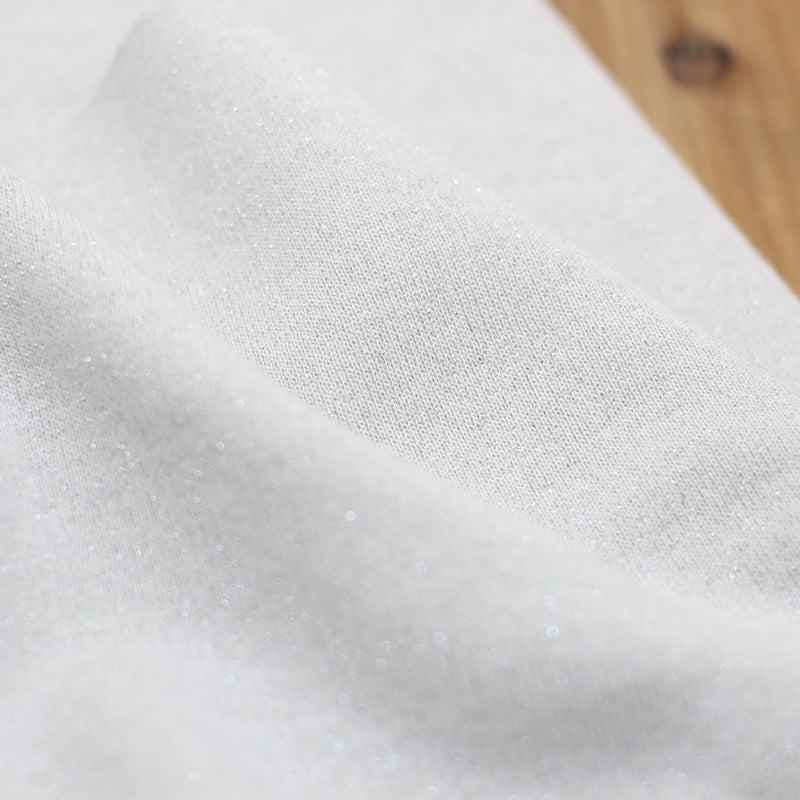 Tissu French Terry Glitter Blanc perle (Vendu x10cm) Tissus Sélection Gaspard & Léonie | Gaspard et Léonie Tissus Mercerie Toulouse