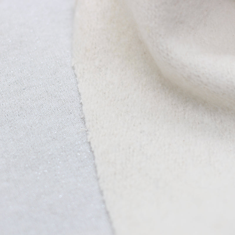Tissu French Terry Glitter Blanc perle (Vendu x10cm) Tissus Sélection Gaspard & Léonie | Gaspard et Léonie Tissus Mercerie Toulouse