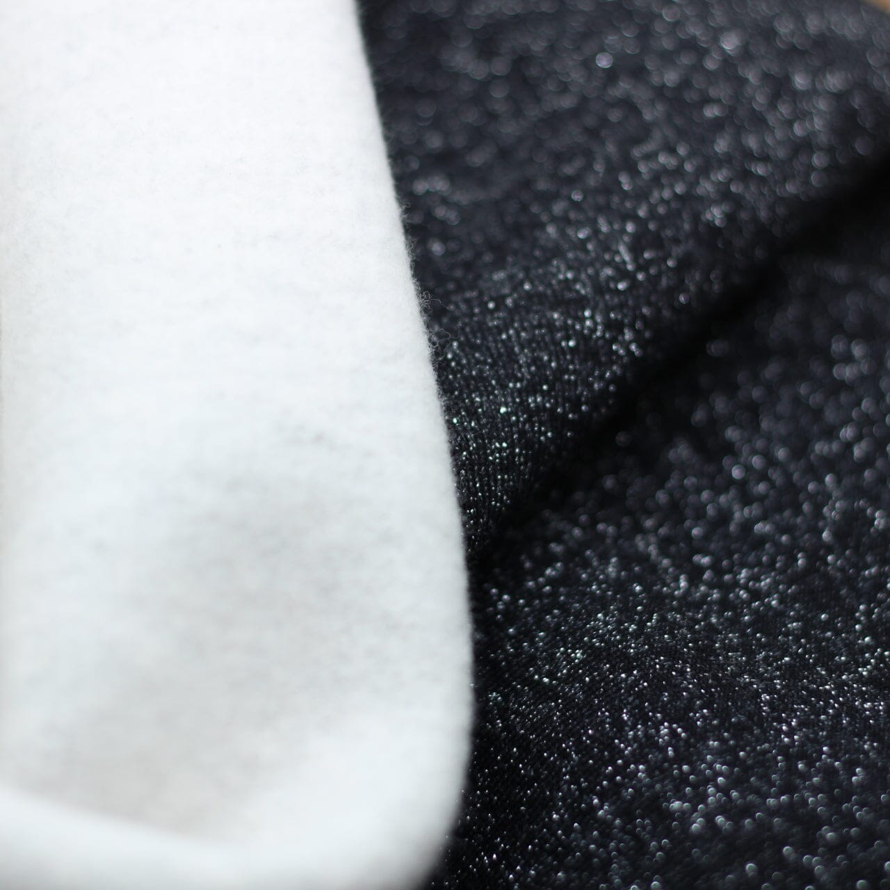 Tissu French Terry Glitter - Noir (Vendu x10cm) Tissus Sélection Gaspard & Léonie | Gaspard et Léonie Tissus en ligne et Mercerie à Toulouse