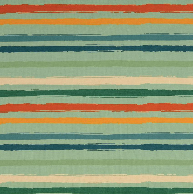 Tissu French Terry - rayures multicolores - Vert pré (Vendu x10cm) Tissus Sélection Gaspard & Léonie | Gaspard et Léonie Tissus en ligne et Mercerie à Toulouse