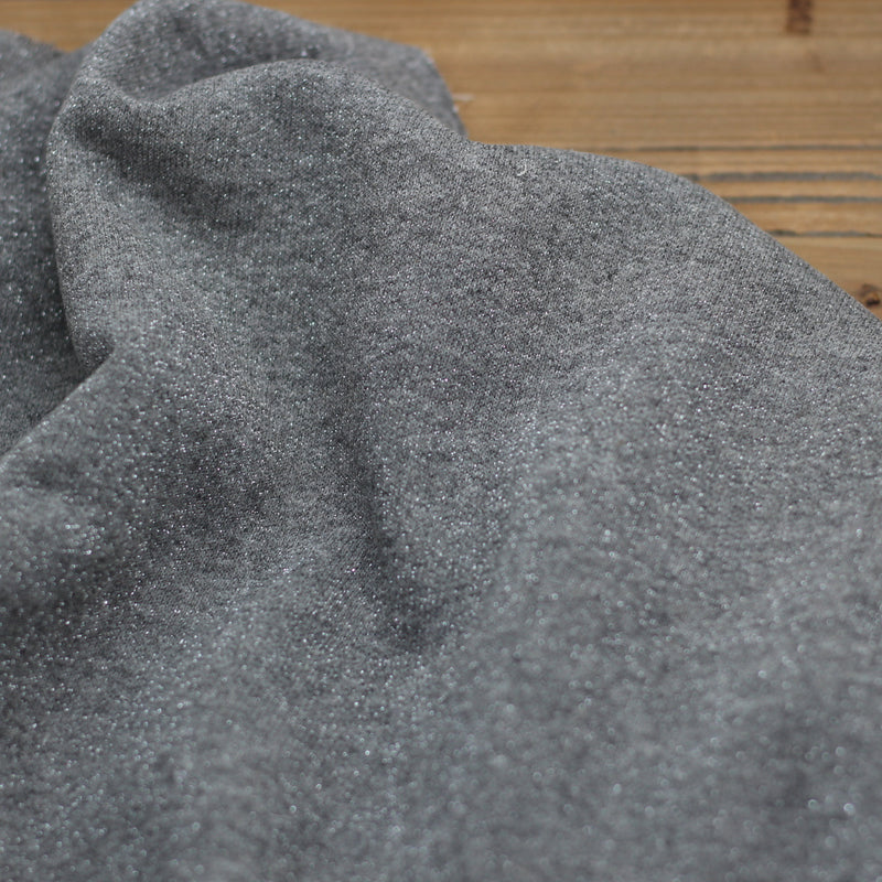 Tissu French Terry Soft Glitter Gris (Vendu x10cm) Tissus Sélection Gaspard & Léonie | Gaspard et Léonie Tissus en ligne et Mercerie à Toulouse
