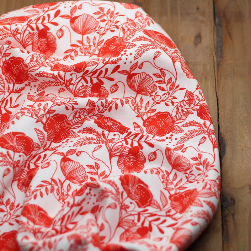Tissu French-Terry - SUMMER SWEAT POPPIES - Blanc (Vendu x10cm) Tissus katia Fabrics | Gaspard et Léonie Tissus en ligne et Mercerie à Toulouse