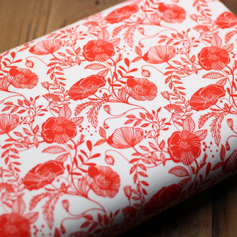 Tissu French-Terry - SUMMER SWEAT POPPIES - Blanc (Vendu x10cm) Tissus katia Fabrics | Gaspard et Léonie Tissus en ligne et Mercerie à Toulouse
