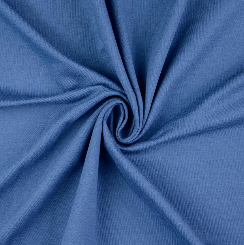 Tissu French Terry Uni - Bleu Jean (Vendu x10cm) Tissus Sélection Gaspard & Léonie | Gaspard et Léonie Tissus en ligne et Mercerie à Toulouse