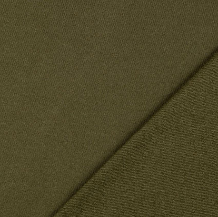 Tissu French Terry Uni - Vert kaki (Vendu x10cm) Tissus Sélection Gaspard & Léonie | Gaspard et Léonie Tissus en ligne et Mercerie à Toulouse