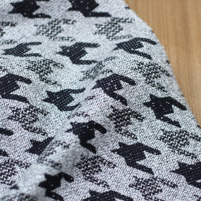 Tissu Jacquard Lurex - Noir/Argent (Vendu x10cm) Tissus Sélection Gaspard & Léonie | Gaspard et Léonie Tissus Mercerie Toulouse