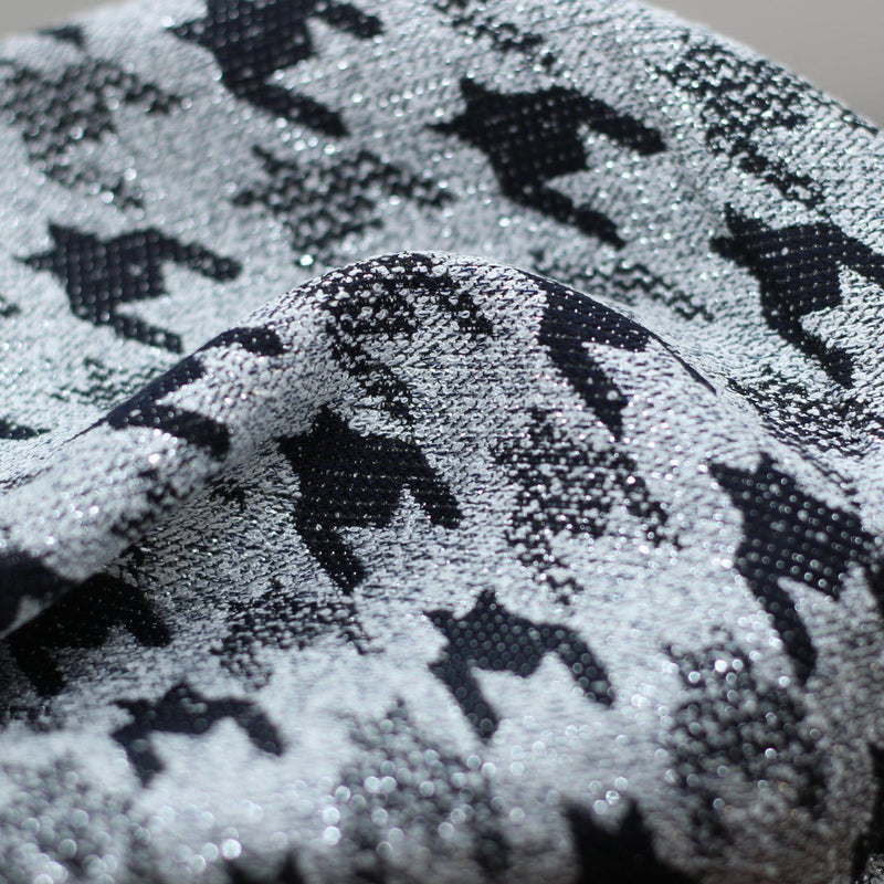 Tissu Jacquard Lurex - Noir/Argent (Vendu x10cm) Tissus Sélection Gaspard & Léonie | Gaspard et Léonie Tissus Mercerie Toulouse