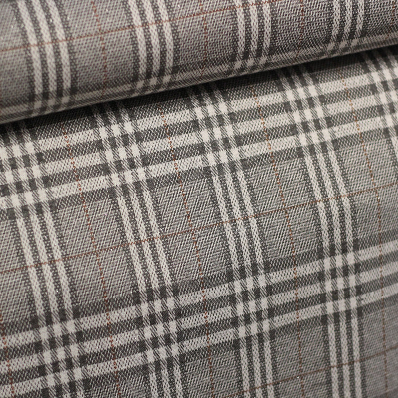 Tissu Jacquard TARTAN Gris - Lurex argent - Gris (Vendu x10cm) Tissus Sélection Gaspard & Léonie | Gaspard et Léonie Tissus Mercerie Toulouse