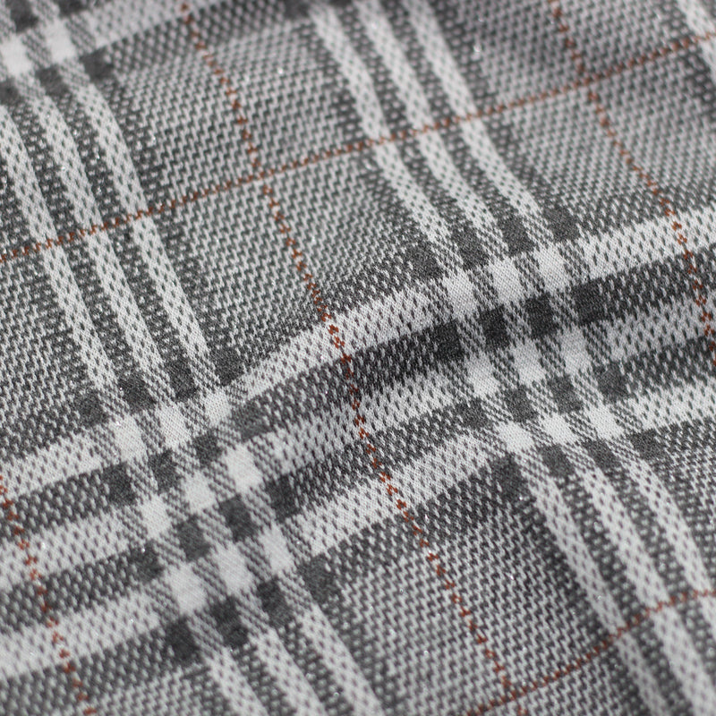 Tissu Jacquard TARTAN Gris - Lurex argent - Gris (Vendu x10cm) Tissus Sélection Gaspard & Léonie | Gaspard et Léonie Tissus Mercerie Toulouse