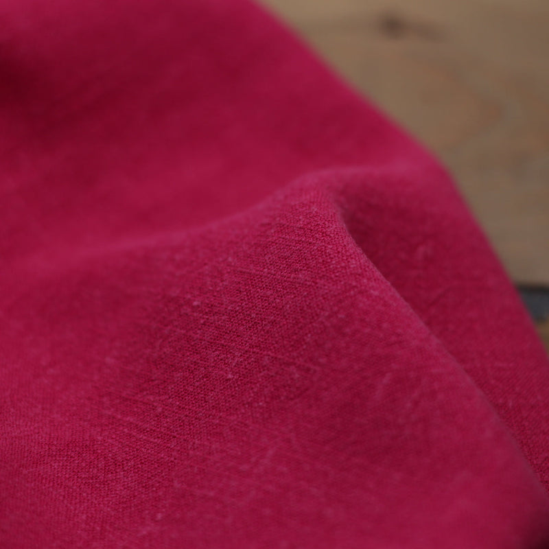 Tissu Lin Viscose Uni - Framboise (Vendu x10cm) Tissus Sélection Gaspard & Léonie | Gaspard et Léonie Tissus en ligne et Mercerie à Toulouse