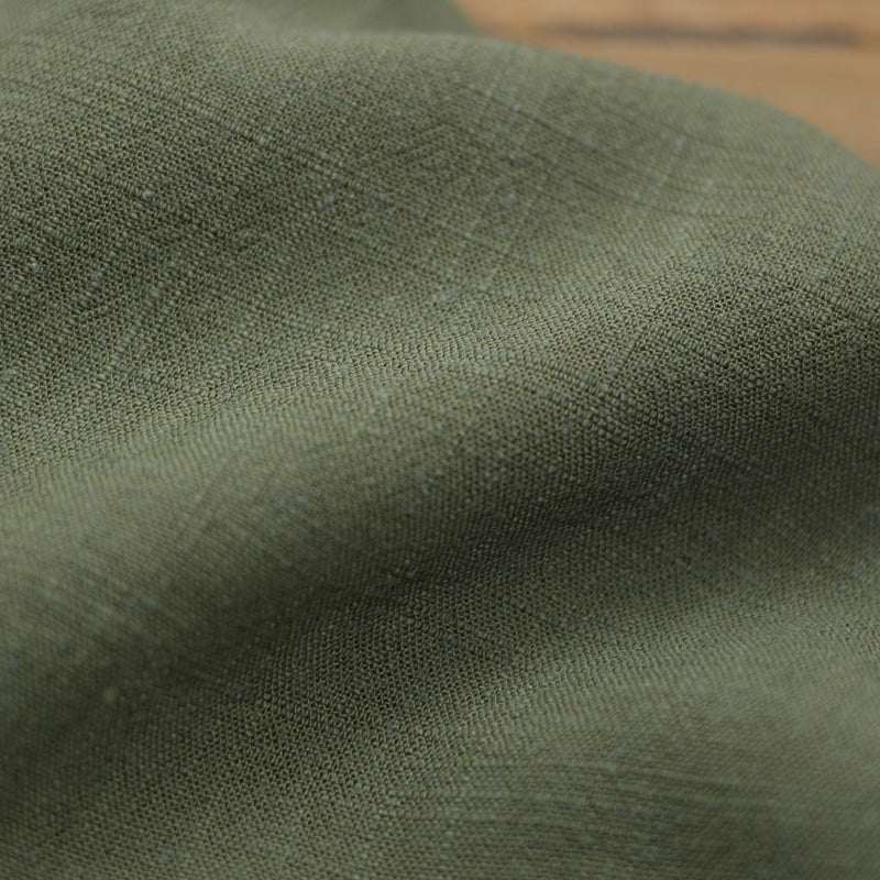 Tissu Lin viscose Uni - Kaki (Vendu x10cm) Tissus Sélection Gaspard & Léonie | Gaspard et Léonie Tissus en ligne et Mercerie à Toulouse