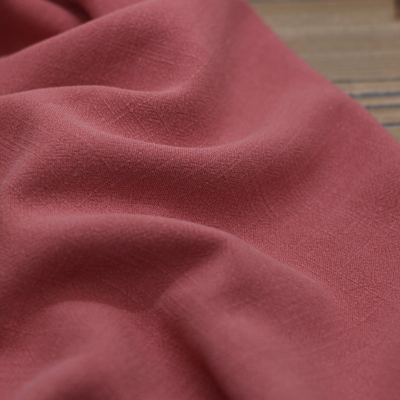 Tissu Lin Viscose Uni - Terracotta (Vendu x10cm) Tissus Sélection Gaspard & Léonie | Gaspard et Léonie Tissus en ligne et Mercerie à Toulouse