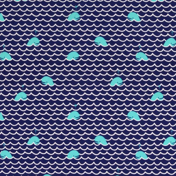 Tissu Lycra Maillot de Bain Imprimé - BALEINES (vendu x10cm) Tissus Sélection Gaspard & Léonie | Gaspard et Léonie Tissus en ligne et Mercerie à Toulouse
