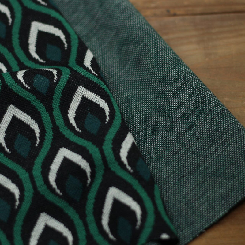 Tissu Maille Jacquard - PLUM - Vert (Vendu x10cm) Tissus ALBSTOFFE | Gaspard et Léonie Tissus en ligne et Mercerie à Toulouse
