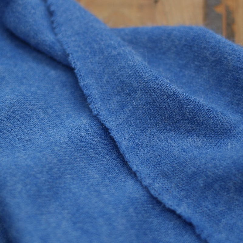 Tissu Mailles Tricot - Bleu chiné (Vendu x10cm) Tissus Sélection _FIBRE MOOD | Gaspard et Léonie Tissus en ligne et Mercerie à Toulouse