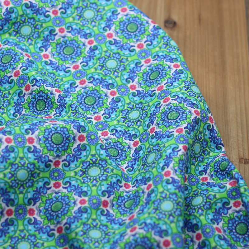Tissu Popeline Coton - Happiness - Purdey Bleu (Vendu x10cm) Tissus Sélection Gaspard & Léonie | Gaspard et Léonie Tissus Mercerie Toulouse