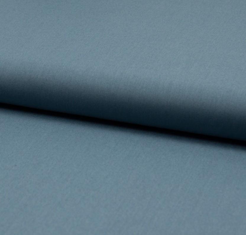 Tissu Popeline Coton Uni Bio - DUSTY BLUE  (Vendu x10cm) - L'atelier de Gaspard et Léonie