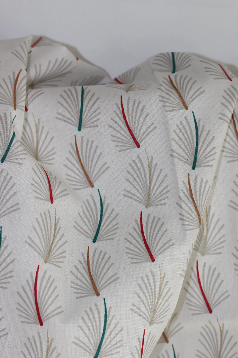 Tissu popeline de coton - Sazza Blanc (vendu x10cm) - L'atelier de Gaspard et Léonie