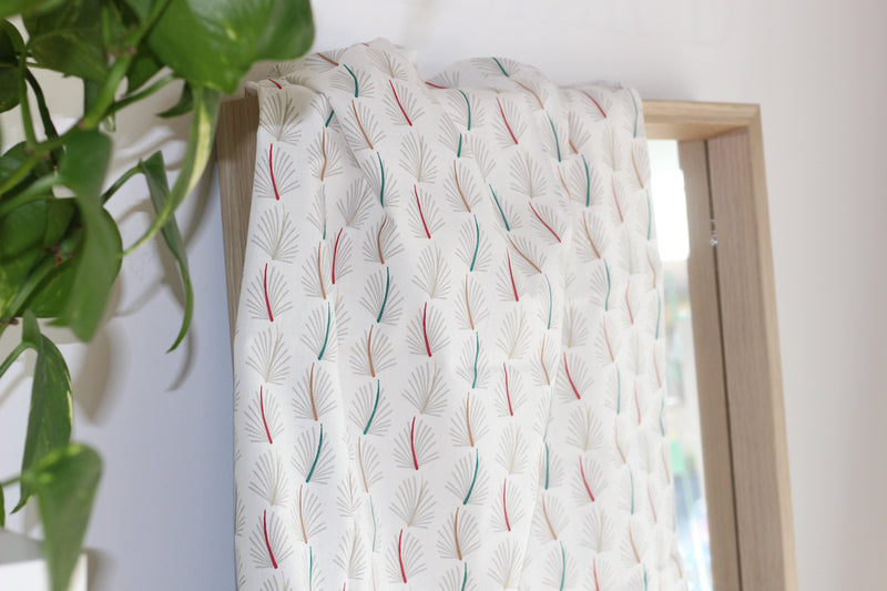 Tissu popeline de coton - Sazza Blanc (vendu x10cm) - L'atelier de Gaspard et Léonie