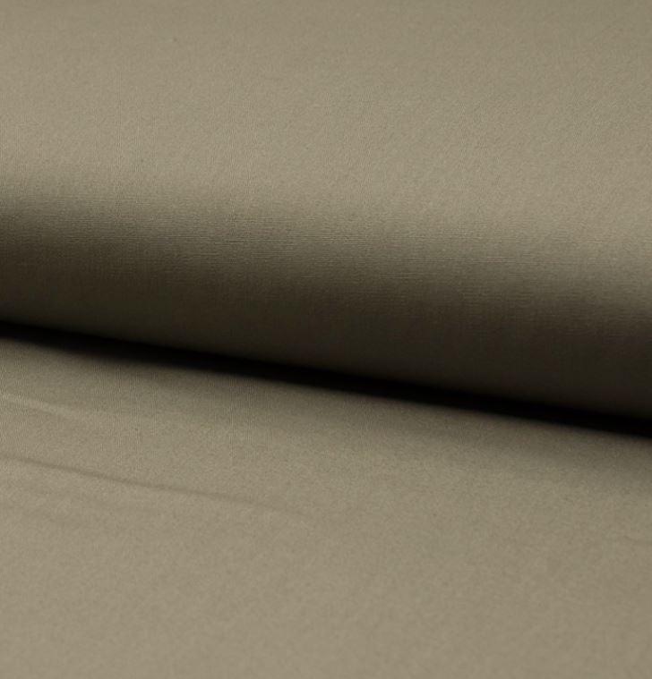 Tissu popeline de coton uni Kaki (Vendu x10cm) - L'atelier de Gaspard et Léonie