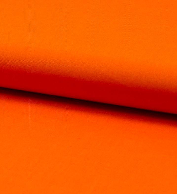Tissu popeline de coton uni orange(Vendu x10cm) - L'atelier de Gaspard et Léonie