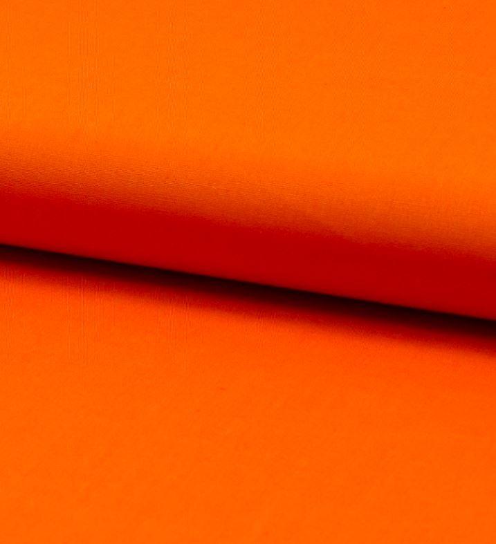 Tissu popeline de coton uni orange(Vendu x10cm) - L'atelier de Gaspard et Léonie