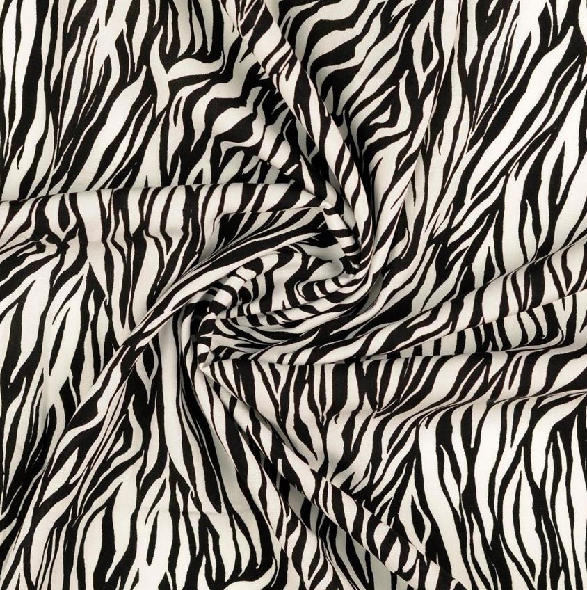 Tissu Popeline de viscose Zébra -Noir/Blanc (Vendu x10cm) Tissus Sélection Gaspard & Léonie | Gaspard et Léonie Tissus en ligne et Mercerie à Toulouse