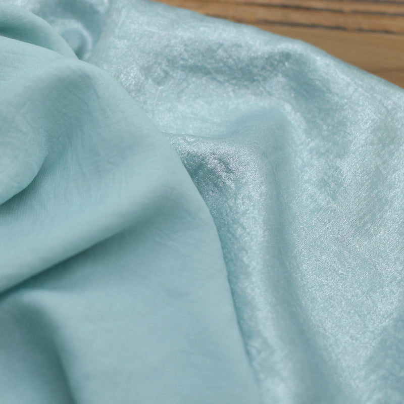 Tissu Satin Irisé - Bleu Aqua | KATIA Fabrics (Vendu x10cm) Tissus katia Fabrics | Gaspard et Léonie Tissus en ligne et Mercerie à Toulouse