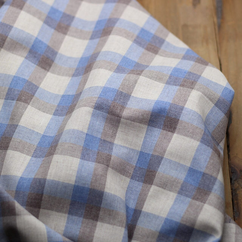 Tissu TARTAN Viyella - Jeans (Vendu x10cm) Tissus katia Fabrics | Gaspard et Léonie Tissus en ligne et Mercerie à Toulouse