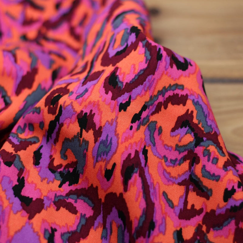 Tissu Twill de Viscose - ROOT - Corail (Vendu x10cm) Tissus Sélection Gaspard & Léonie | Gaspard et Léonie Tissus en ligne et Mercerie à Toulouse