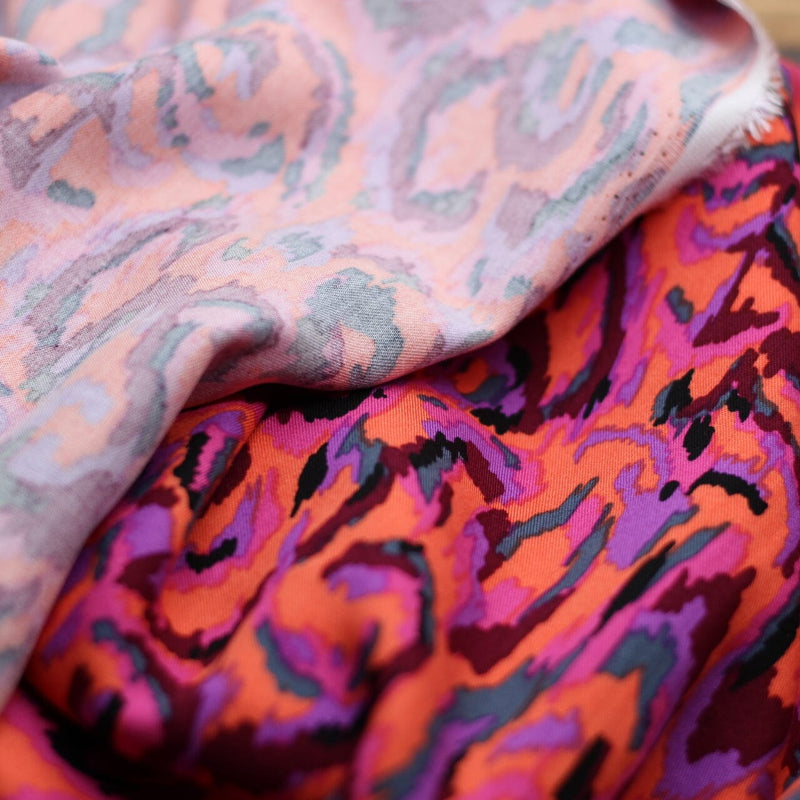 Tissu Twill de Viscose - ROOT - Corail (Vendu x10cm) Tissus Sélection Gaspard & Léonie | Gaspard et Léonie Tissus en ligne et Mercerie à Toulouse