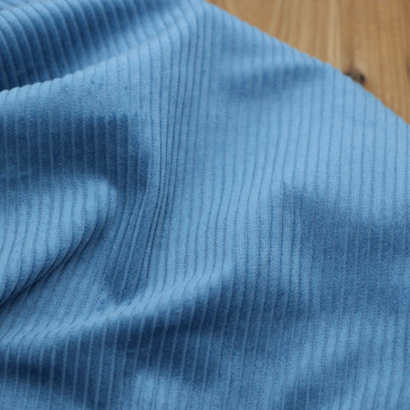 Tissu Velours Grosses côtes - Bleu (vendu x10cm) Tissus Sélection Gaspard & Léonie | Gaspard et Léonie Tissus Mercerie Toulouse