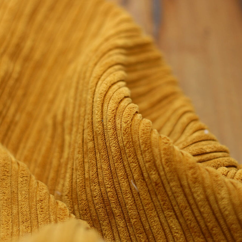 Tissu Velours Grosses côtes doublé fourrure - Jaune curry (vendu x10cm) Tissus Sélection Gaspard & Léonie | Gaspard et Léonie Tissus en ligne et Mercerie à Toulouse